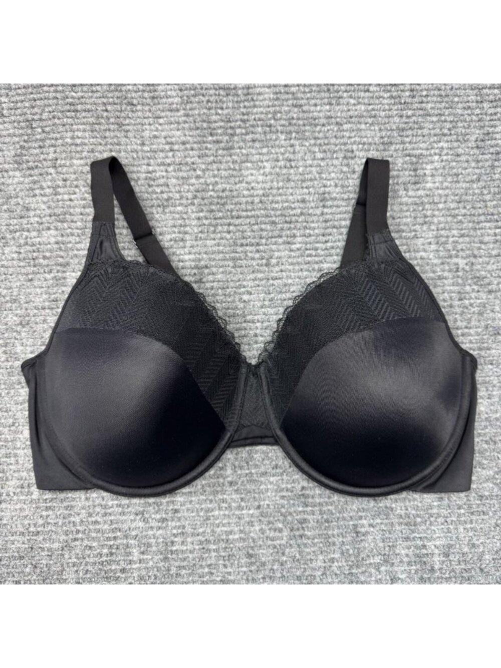 Bali Bra 40DD Black Lace Passion For Comfort Back Smoothing Underwire 0082/ 8082